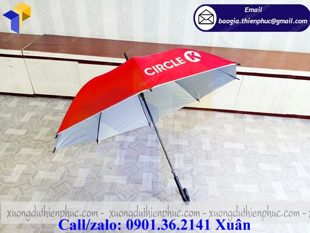dù cầm tay in mưa in logo