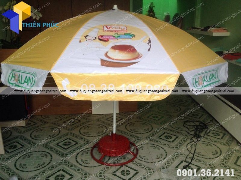 dù quảng cáo in logo