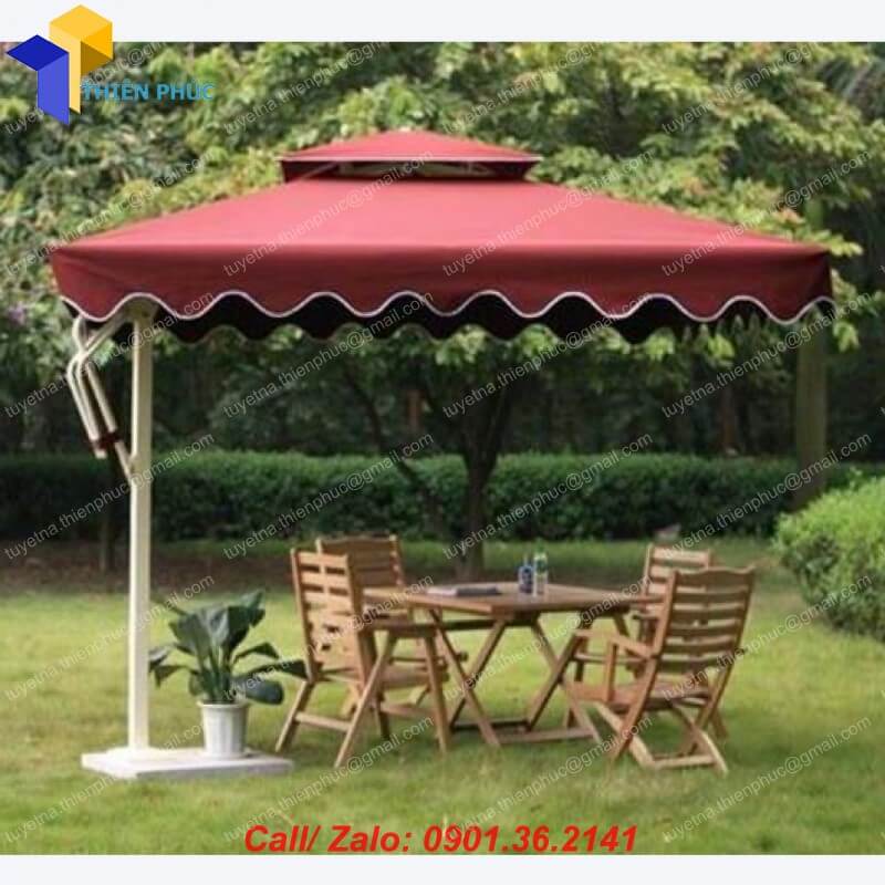 dù lệch tâm vuông ngoài trời