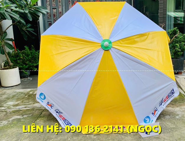 in ấn dù che ngoài trời