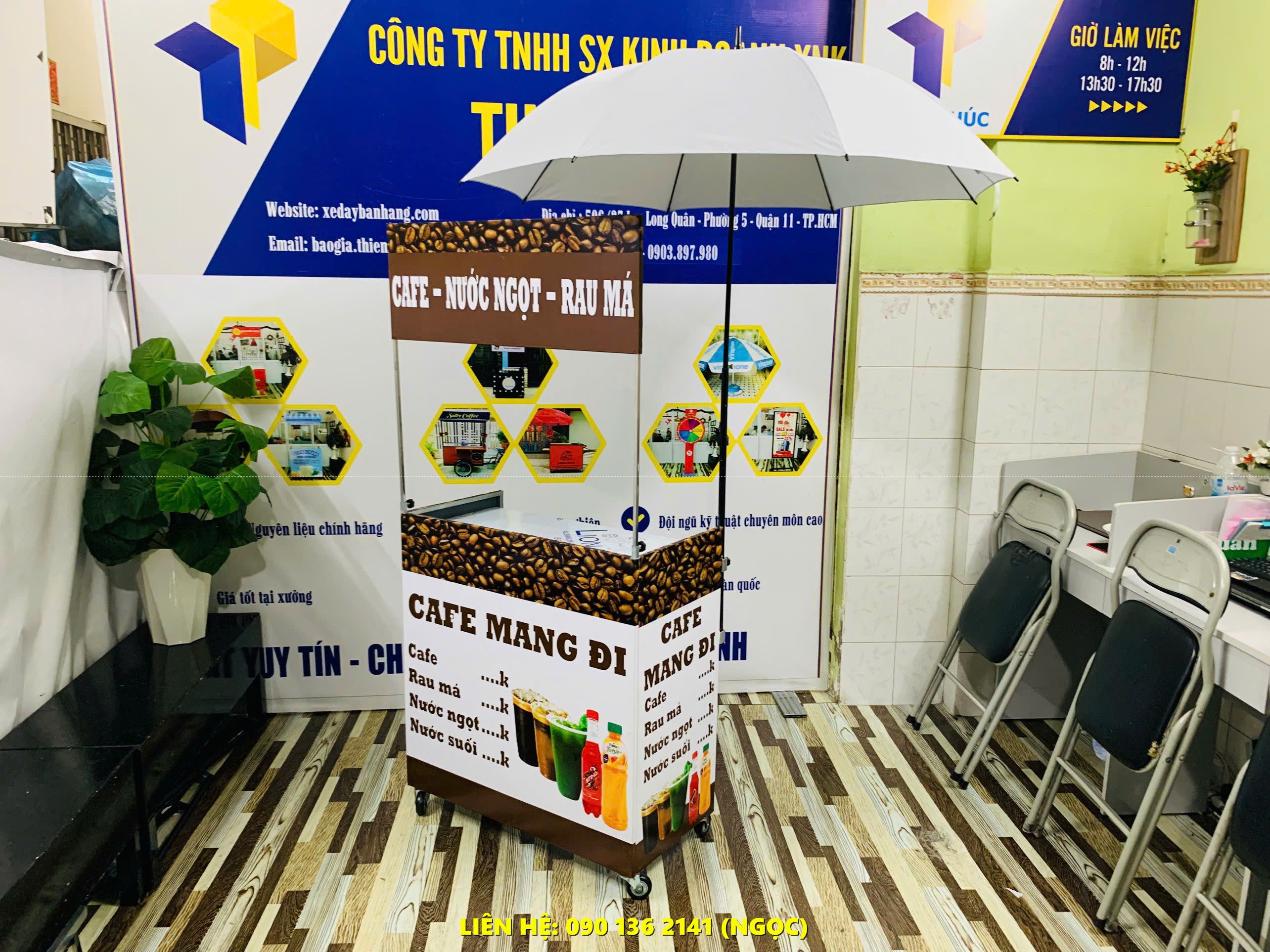 ô dù che xe bán hàng